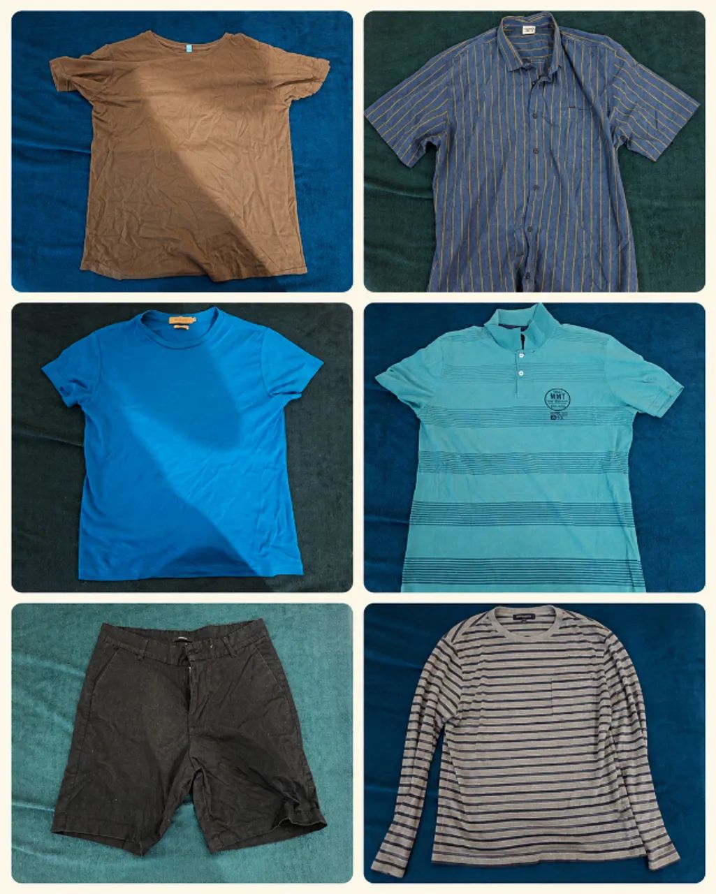 Lote com 36 Roupas Masculinas Usadas - Camisetas, Jeans, Bermudas e Polos - Foto 2