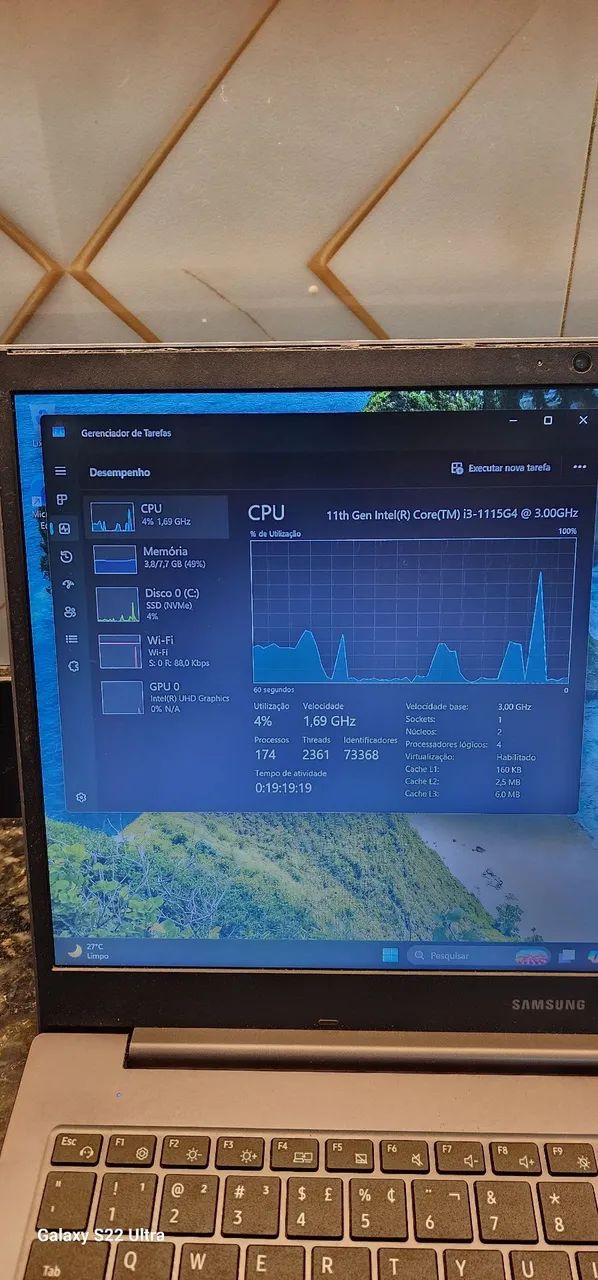 Notebook Samsung i3 11° 8gb ram DDR4 256gb ssd m2 - Foto 4