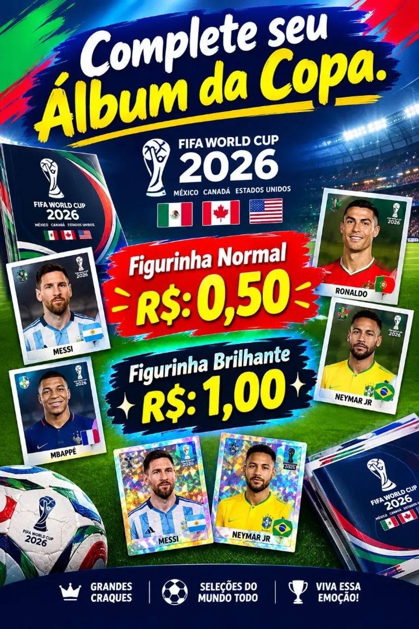Figurinhas da copa 0,50