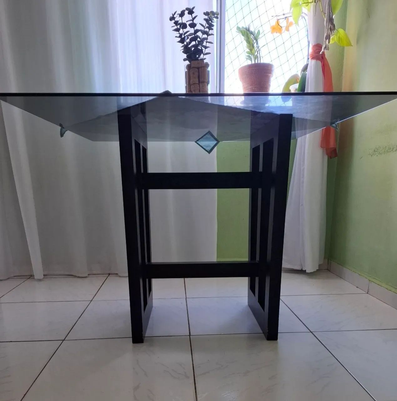 Mesa de Jantar com Tampo de Vidro (4 lugares) - Foto 4