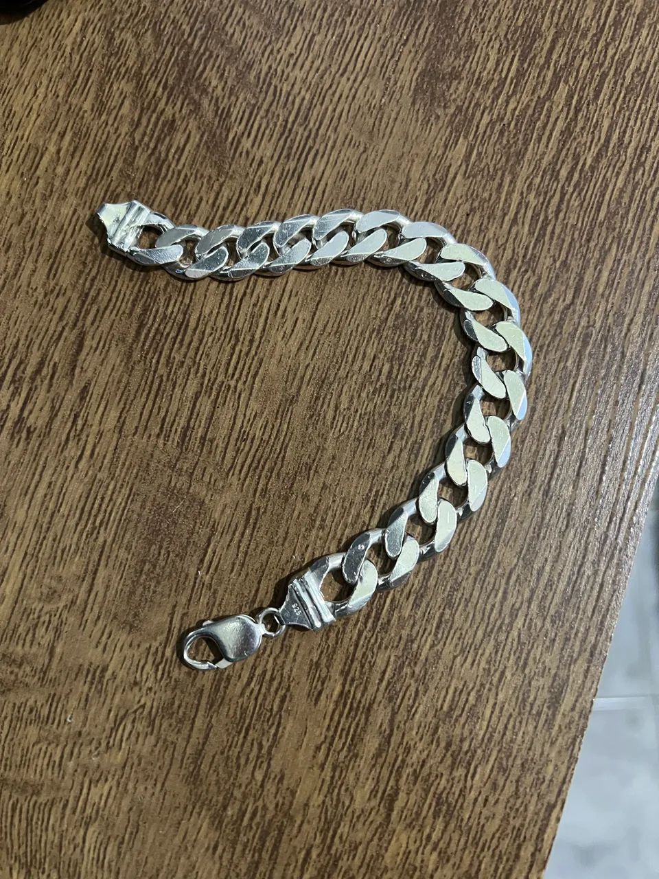 Pulseira de prata 13mm 42g - Foto 2
