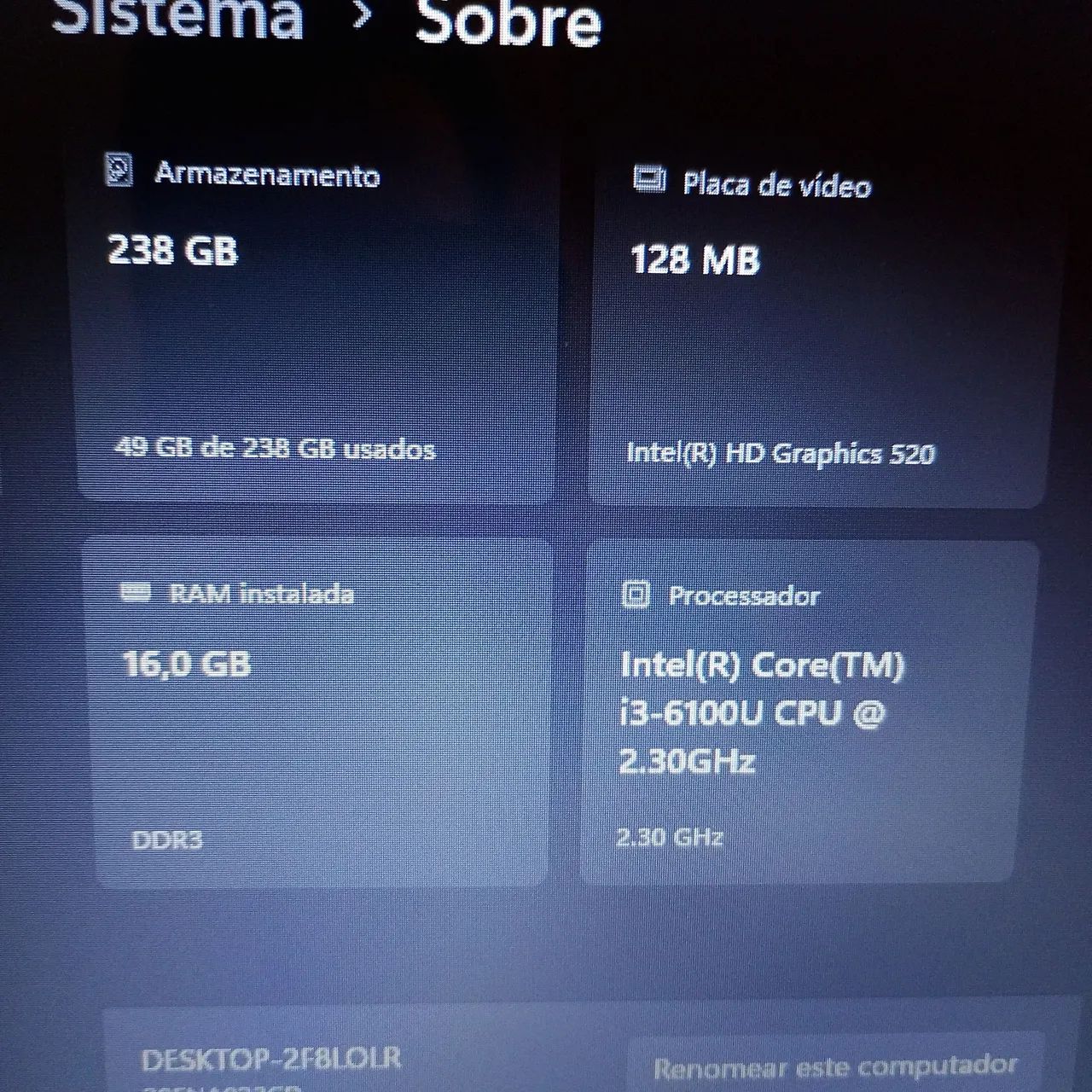 Notebook ThinkPad i3 sexta com 16 ram e 2 baterias - Foto 3