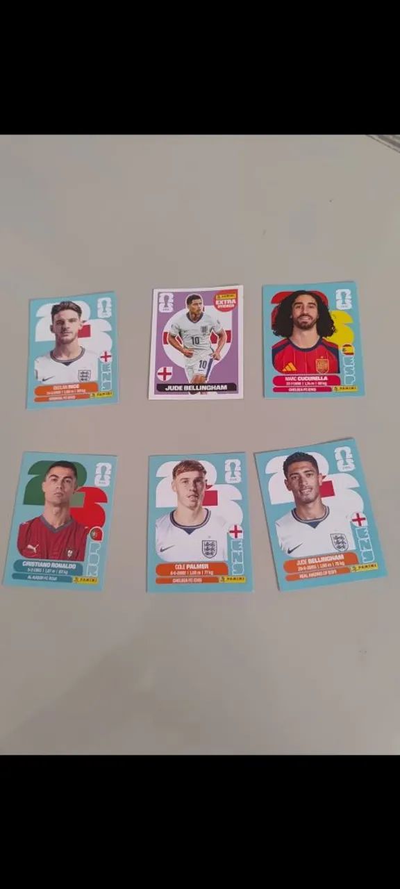 Lote Com 6 Figurinhas Panini Originais + Extra Sticker Legend