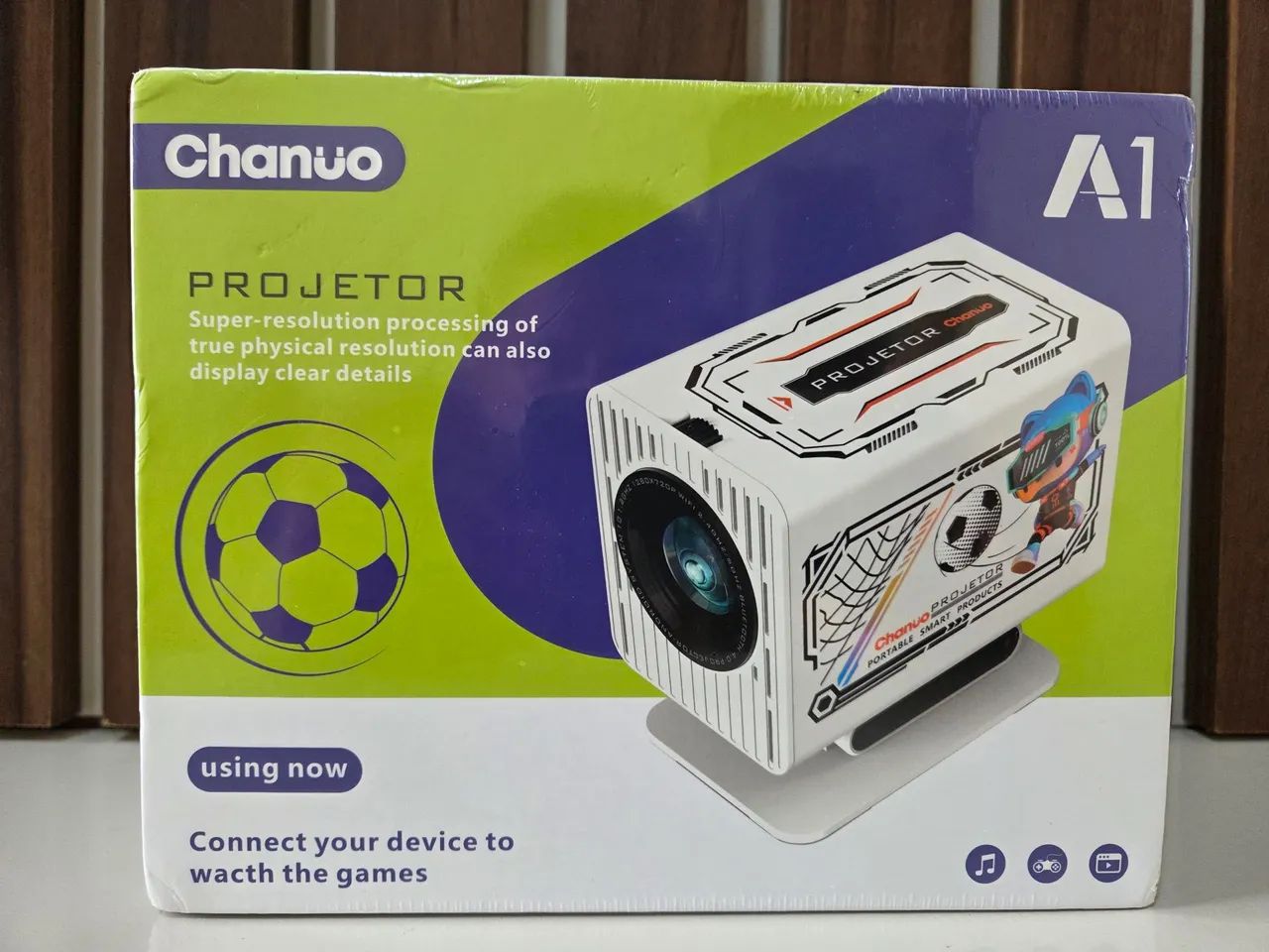 Projetor Mini Portátil Chanuo A1 Com IA Suporte a Espelhamento Novo Lacrado