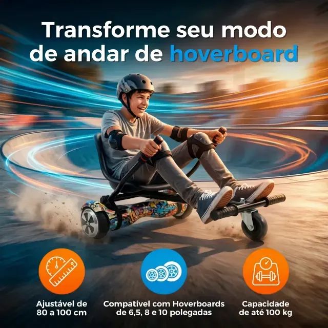 Carrinho estilo rolimã para Hoverboard - Foto 3