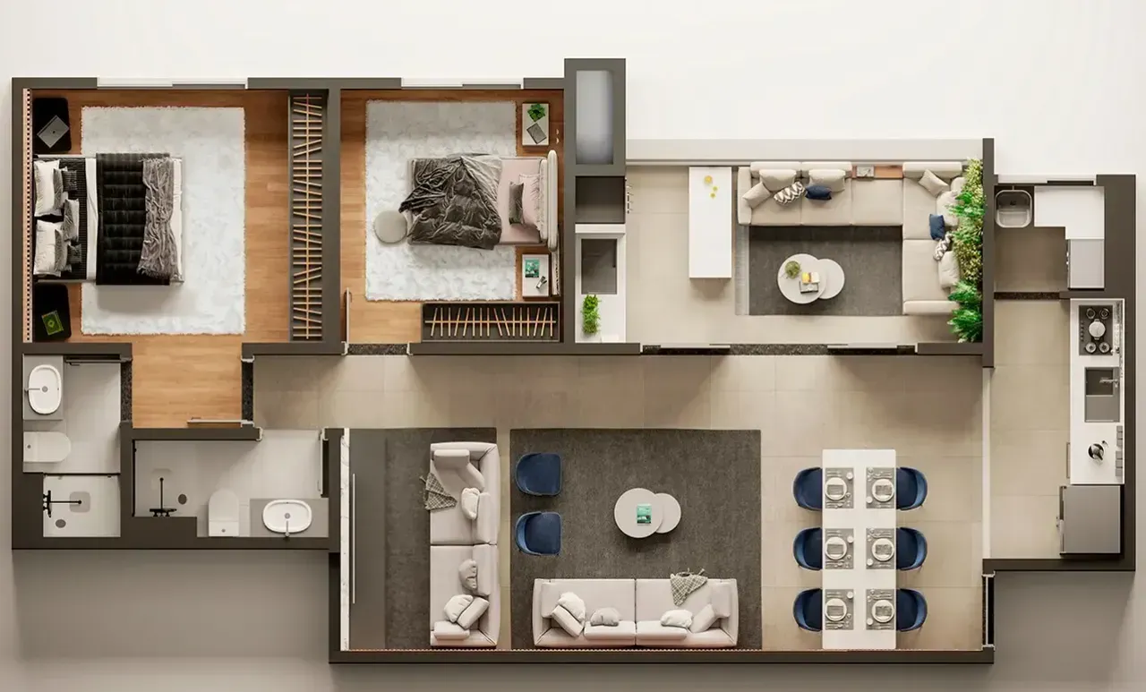 PLANTA 83m²