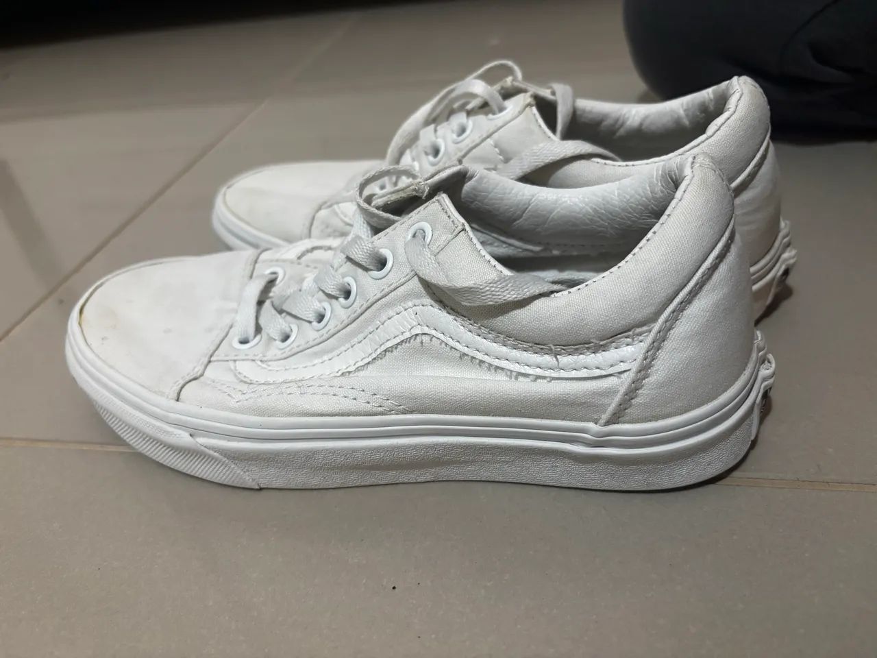Tenis vans old skool true white 36 - Foto 2