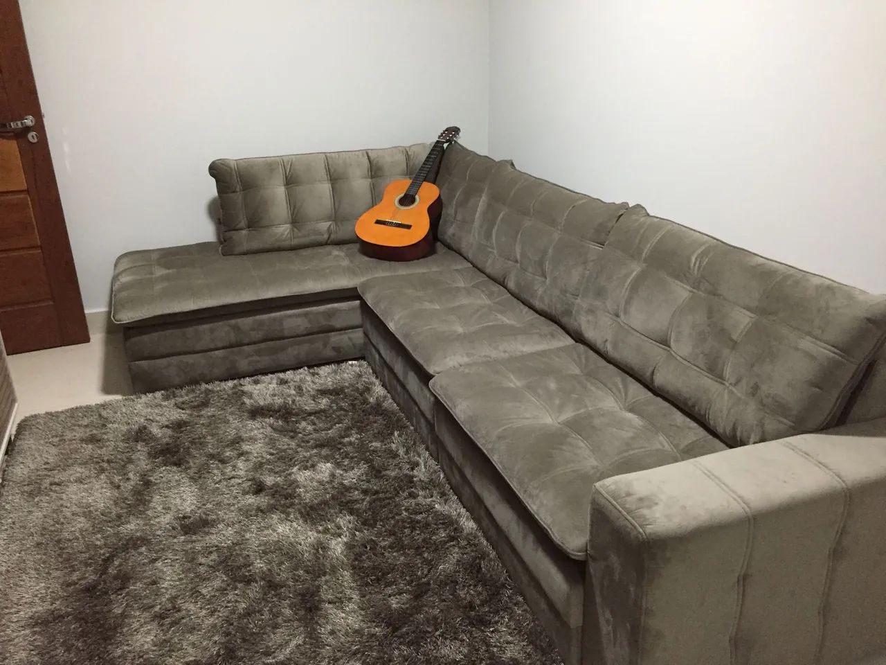 Sofá Retrátil Suede 