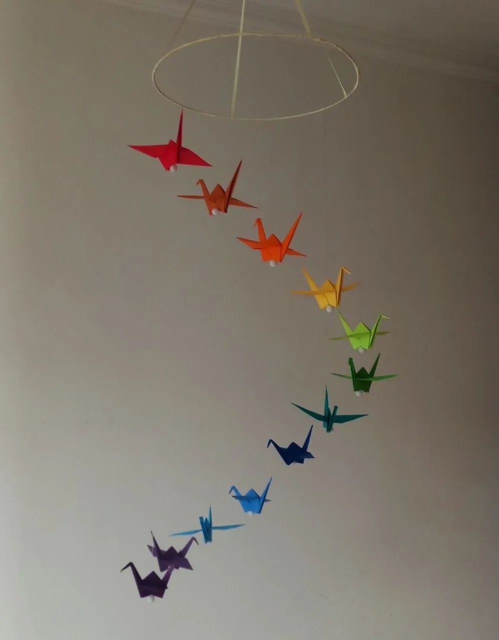 Lindo móbile de origamis em espiral  - Foto 3