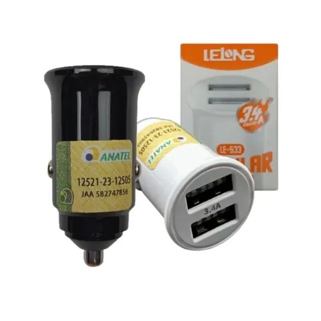 Carregador Celular Veicular 2 Saidas USB 3,4A LE-533  - Foto 5