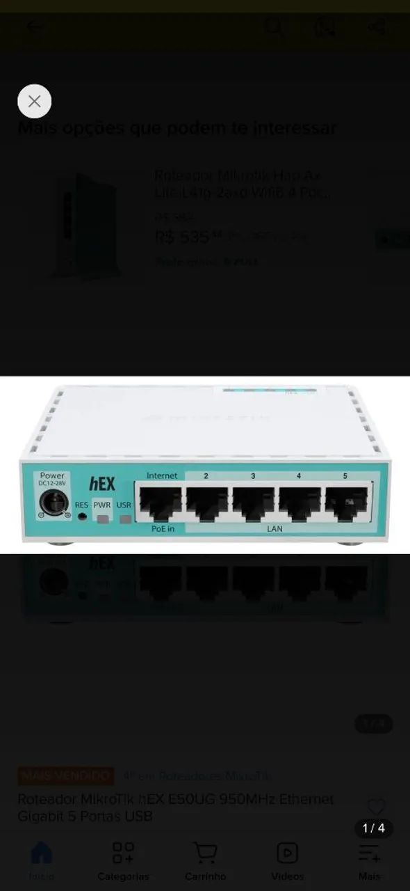 roteador mikrotik rb750gr3