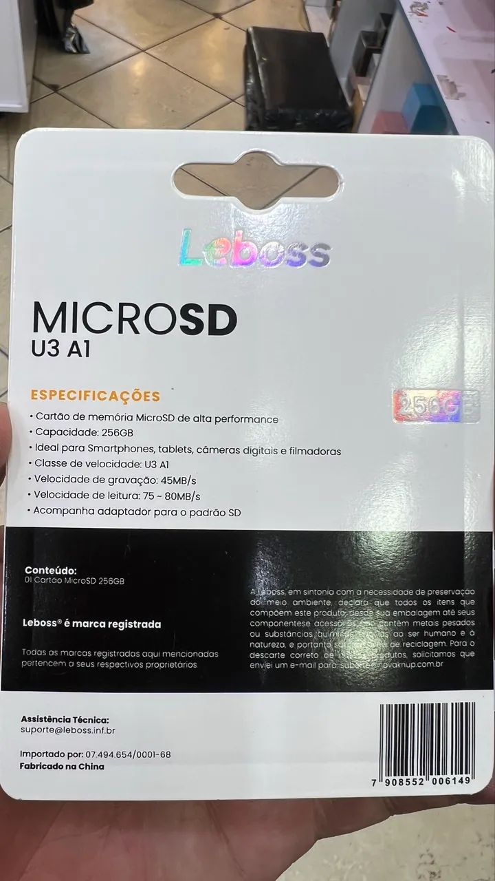 Memória Micro SD 256GB ultra performance  - Foto 2
