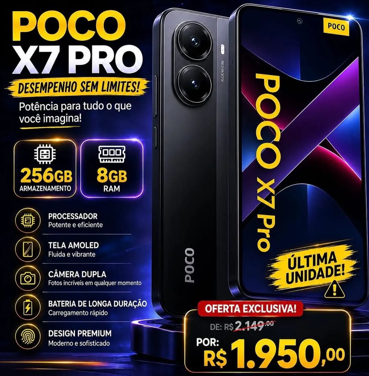Poco X7 Pro Lacrado! - Celulares e Smartphones - Capela 1505030662