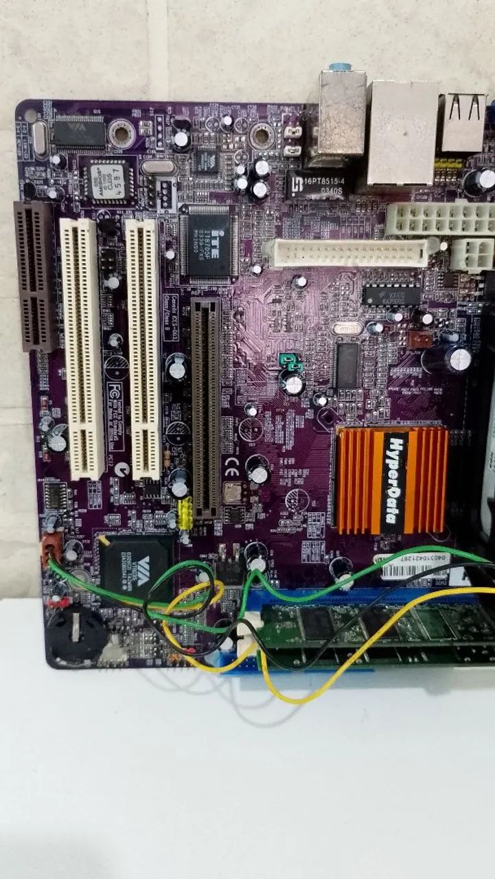 Placa-mãe Hyperdata para PC ECS 661FX-M c/ Processador e Memória (Leia a descrição abaixo) - Foto 2