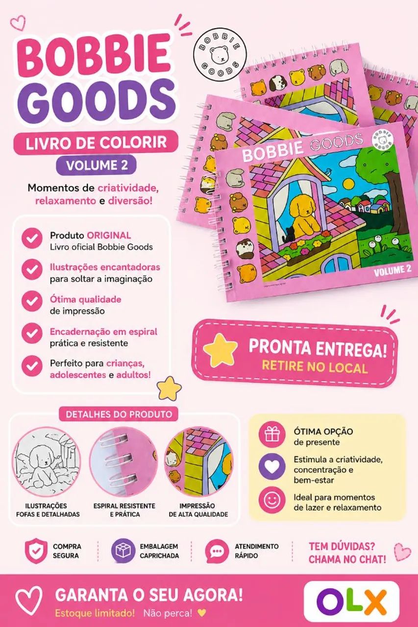 Livro de Colorir BOB GOODS PRONTA ENTREGA!