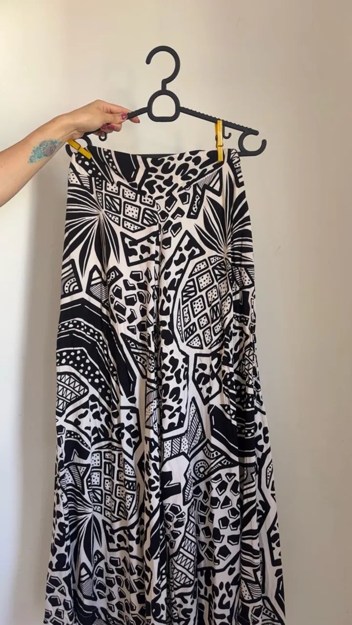 Calça estampada pantalona