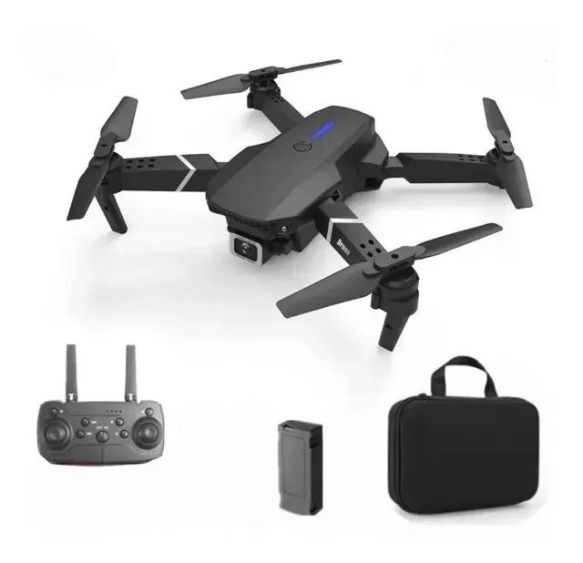 Mini drone MW E&E E88 Dual 88 com câmera 4K preto 2.4GHz 1 bateria - Foto 4