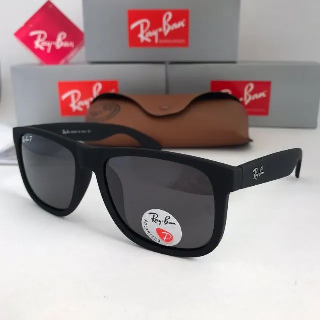 Óculos Ray ban justin black lentes polarizadas