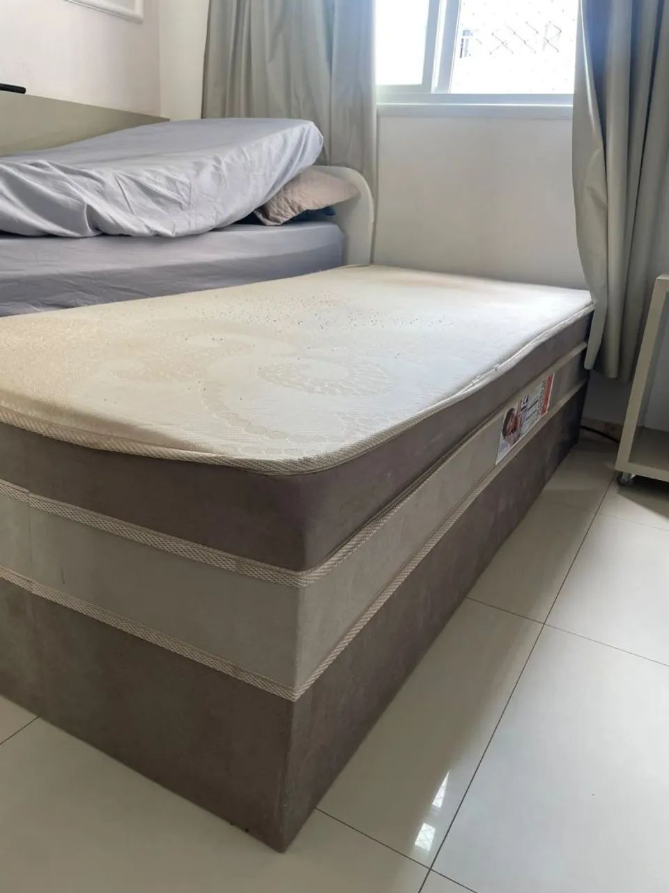Cama box solteiro + Colchão de mola solteiro  - Foto 3
