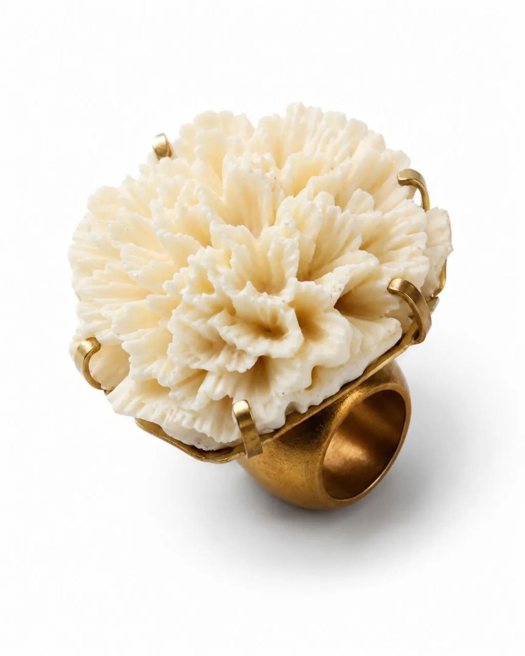 Anel statement flor em biscuit Zara novo  - Foto 2