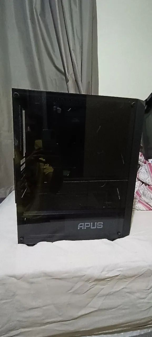 Gabinete Gamer Pichau Apus RGB Mid- Tower,Lateral de Vidro Temperado,3 Fans Preto - Foto 3