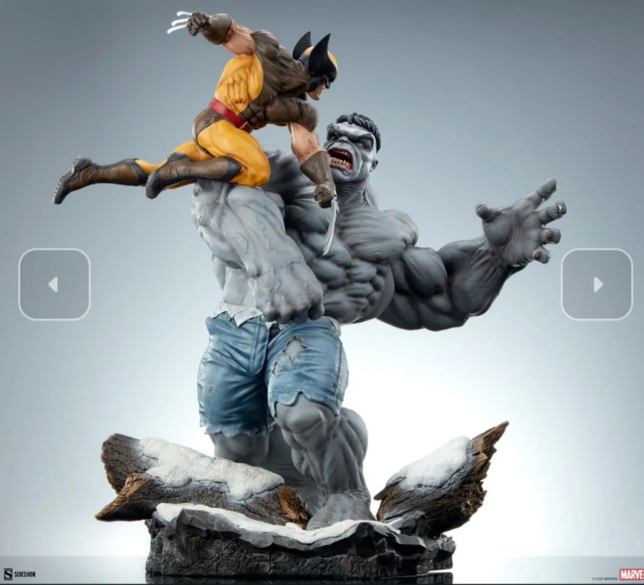 Grey Hulk vs Wolverine Maquette Sideshow - Foto 3