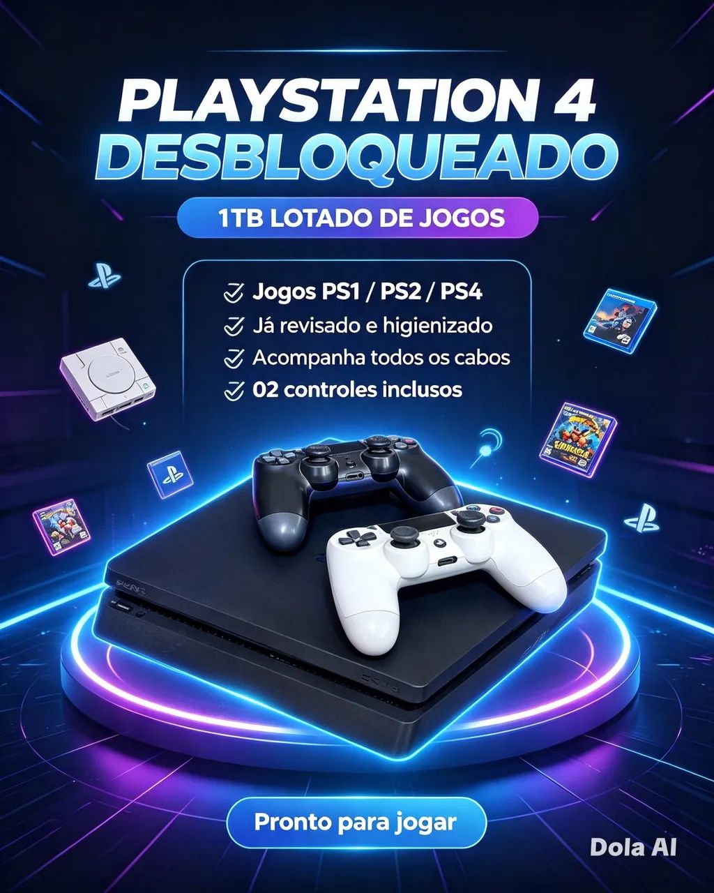 PS4 DESBLOQUEADO 1TB - Foto 3