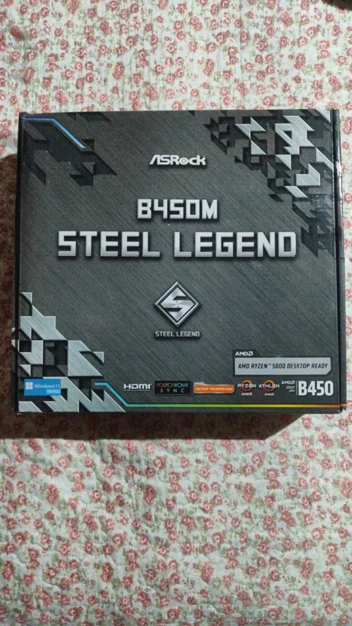 Placa-Mãe ASRock B450M Steel Legend
