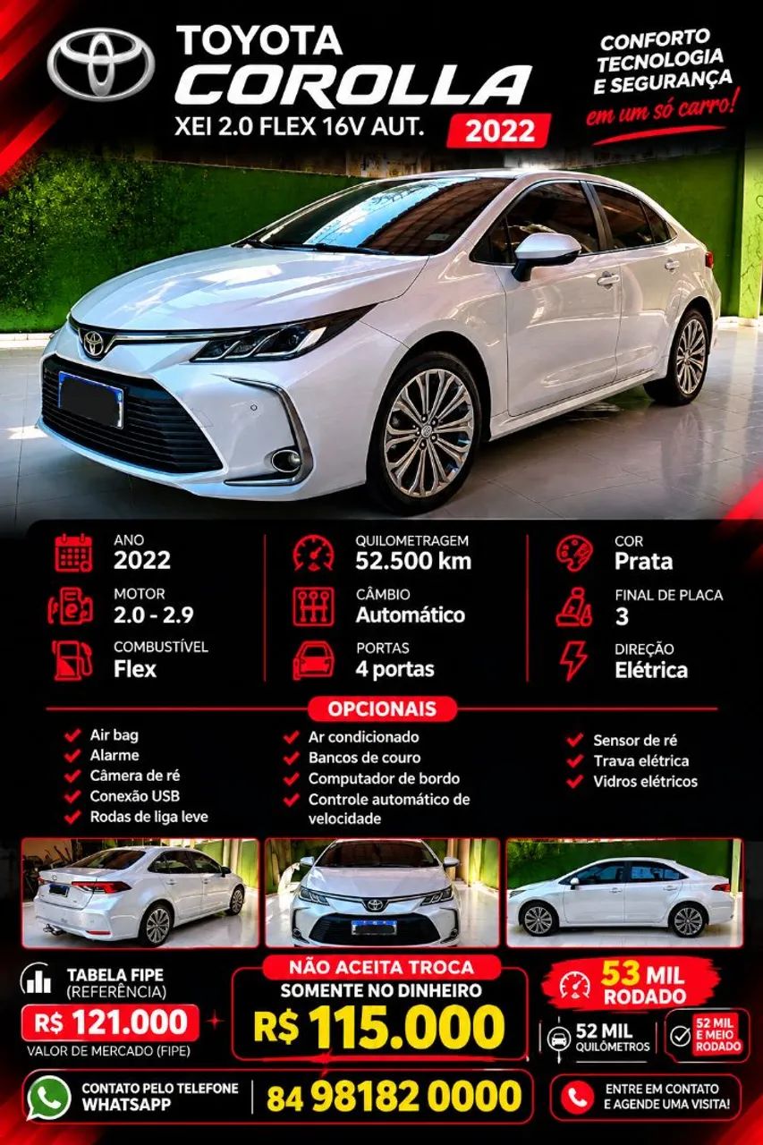 Toyota Corolla Corolla XEi 2.0 Flex 16V Aut. 2022