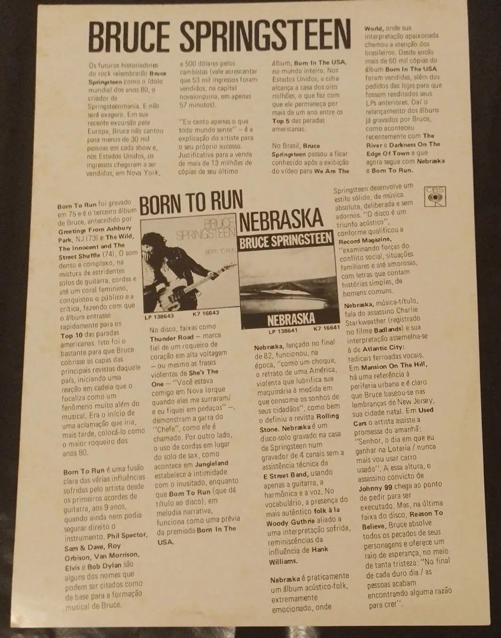  Bruce Springsteen - Nebraska LP Vinil (EX) - Foto 5