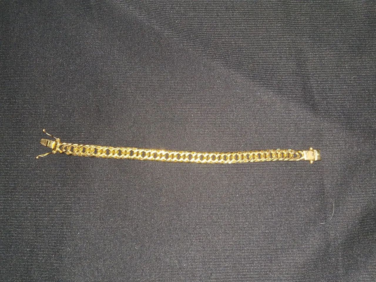 Cordão prata banhada a ouro + pulseira banhada a ouro  - Foto 3