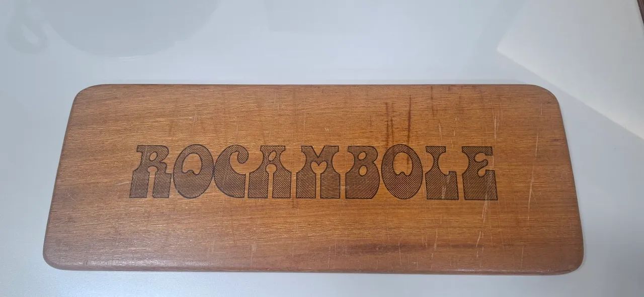 Tábua Antiga de Madeira Maciça "ROCAMBOLE" - Vintage - Foto 2