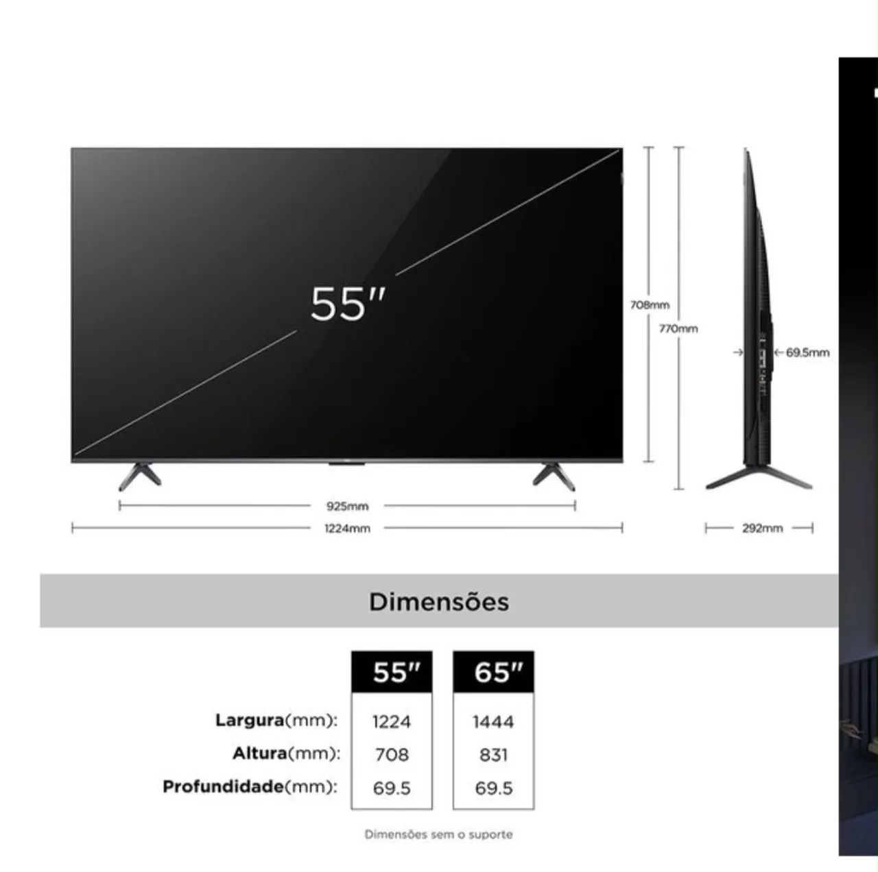 TV TCL QLED 55? 4k - Foto 3