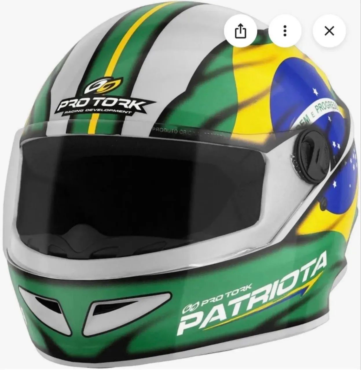 Capacete patriota Brasil