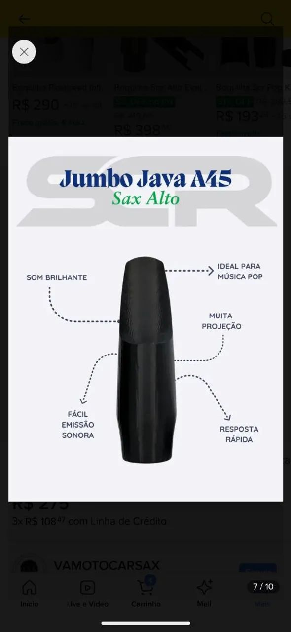 Boquilha Jumbo Java A45 3d scr