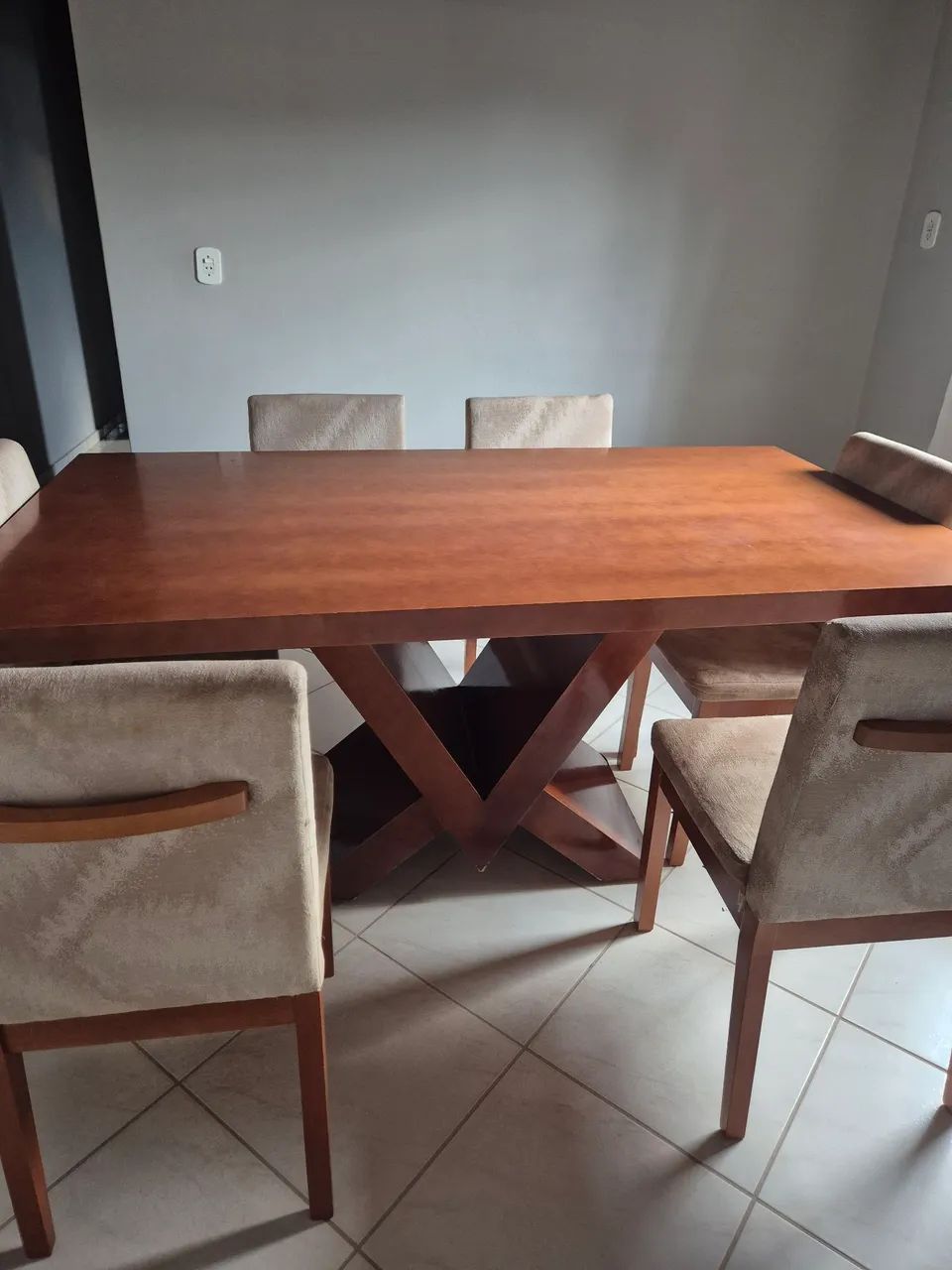 Mesa madeira + 6 cadeiras - Foto 2