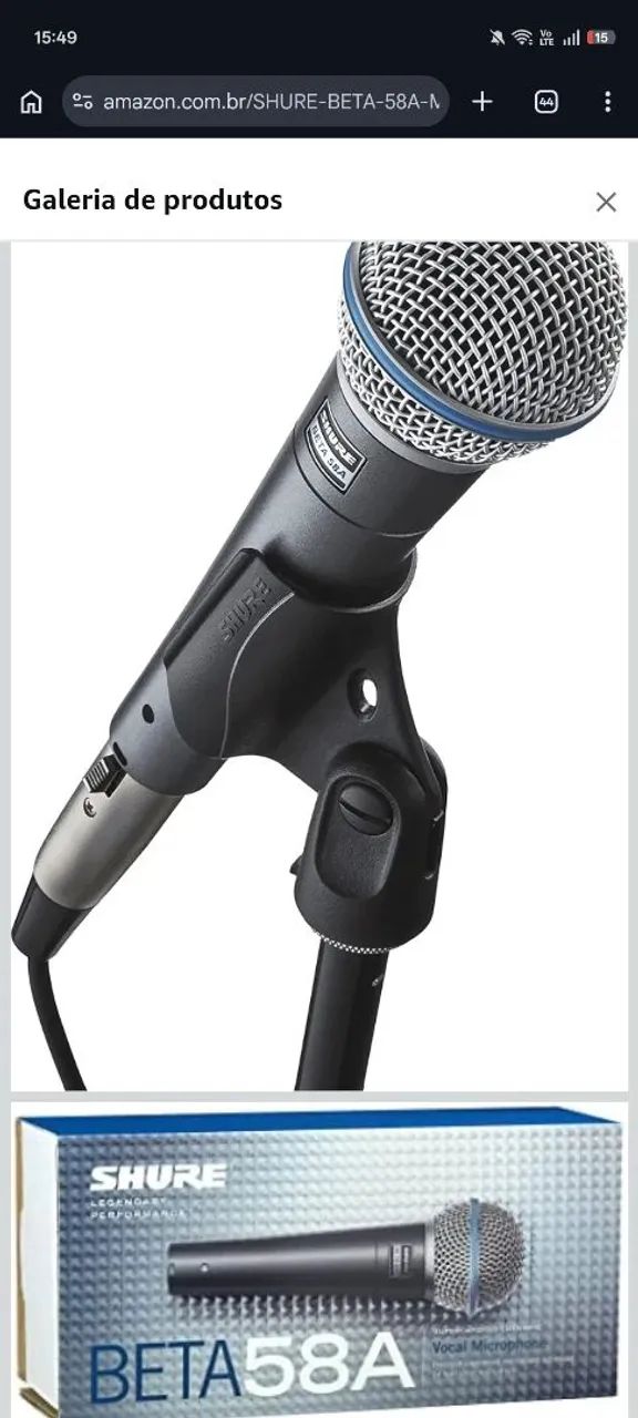 Microfone shure beta 58A - Foto 3