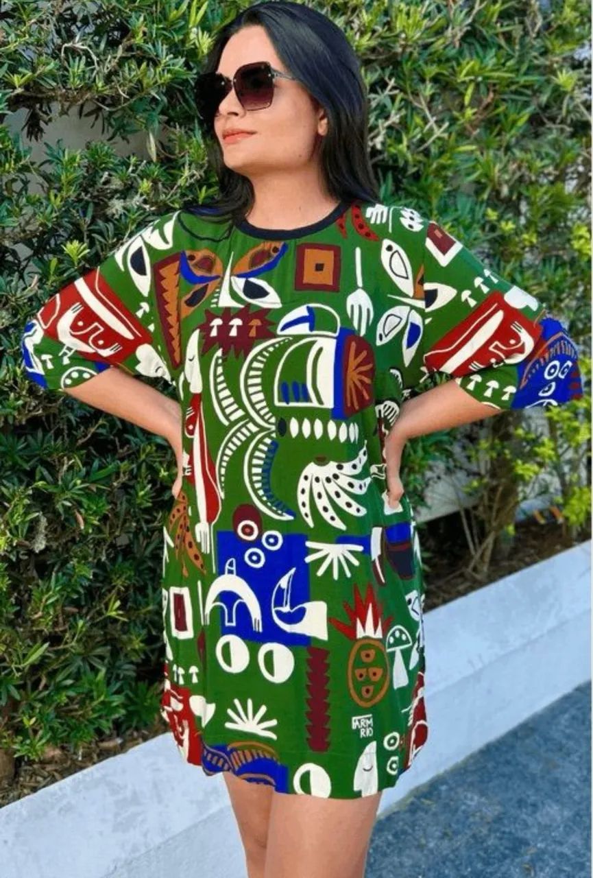vestido t-shirt farm