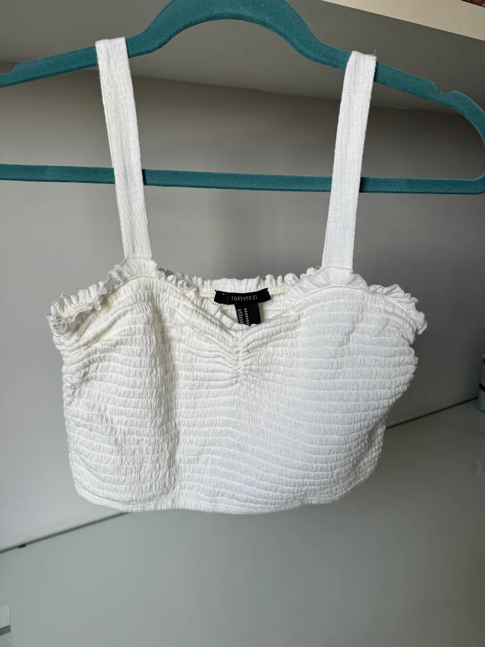 cropped forever 21 branco p
