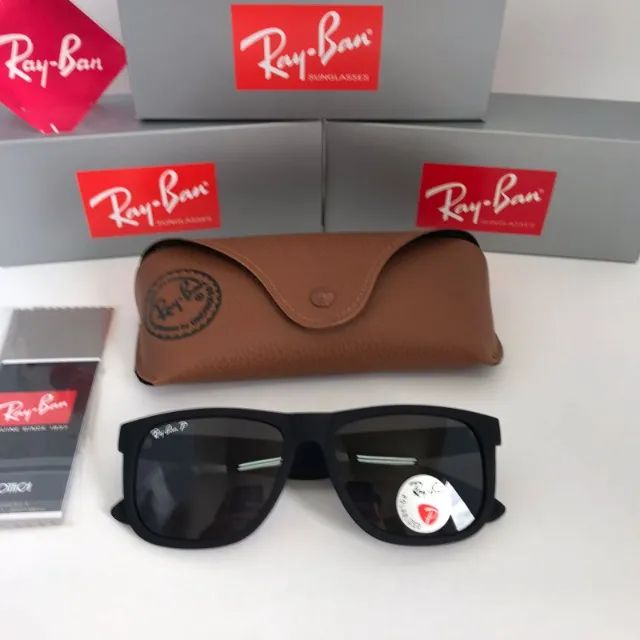 Óculos Ray ban justin black lentes polarizadas - Foto 3