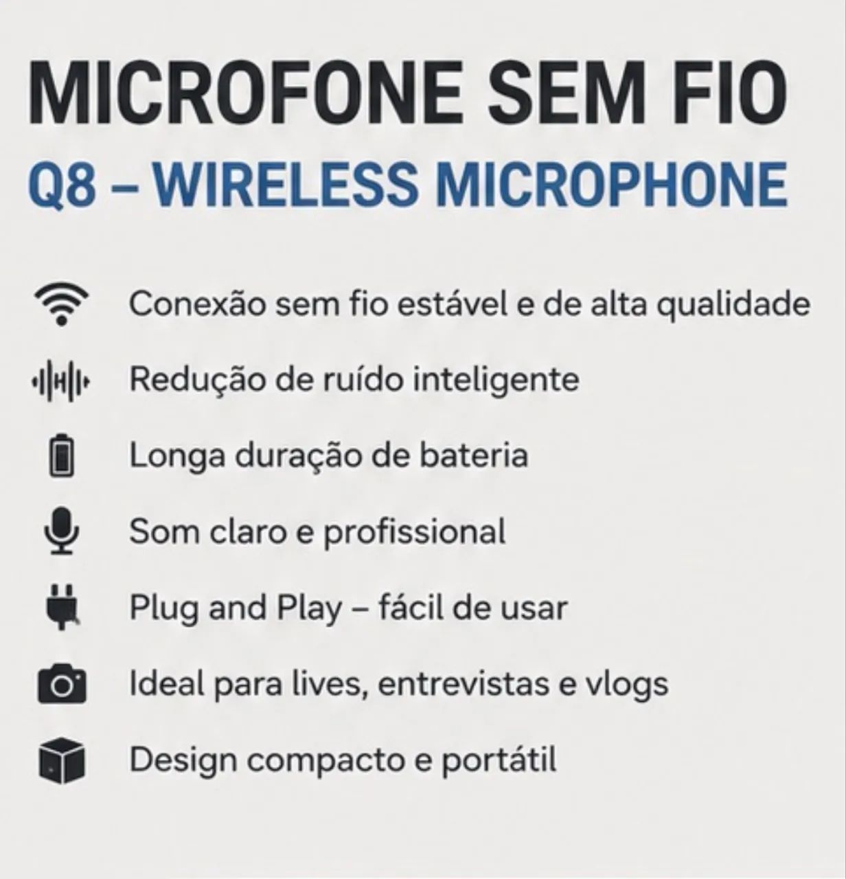 microfone sem fio - Foto 3