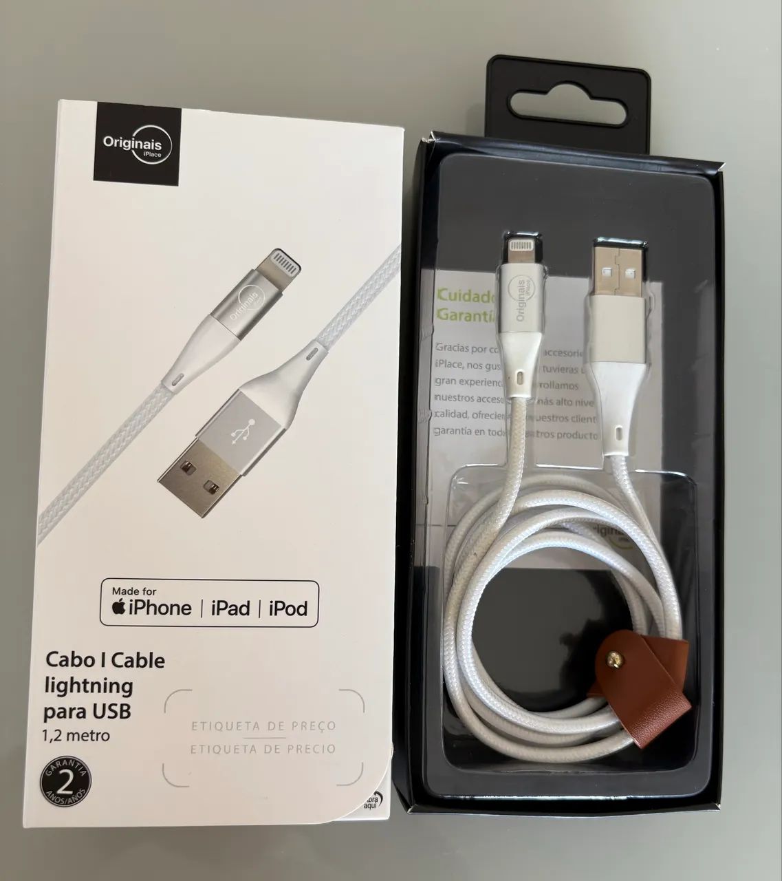 Cabo Lightning para USB, iPlace, 1,2 m, Branco - Foto 2