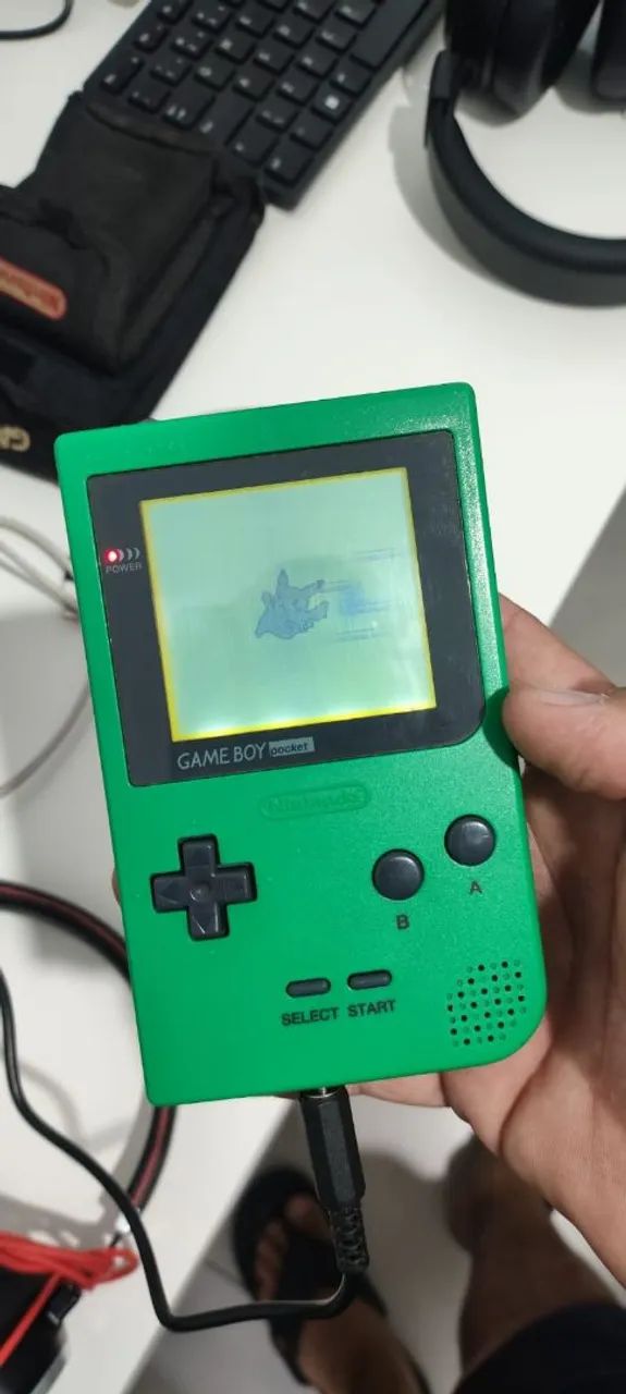 Game Boy pocket com Backligth + cartucho original - Foto 4