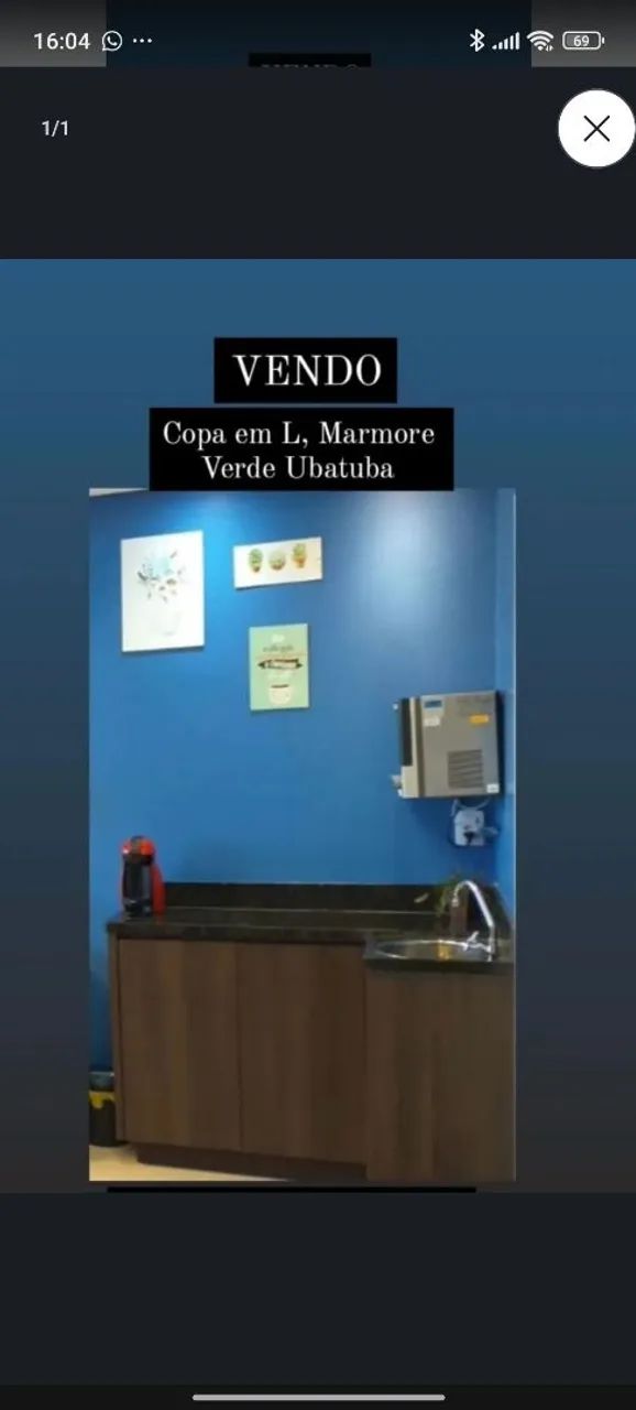 Pia de inox com bancada de mármore  - Foto 4