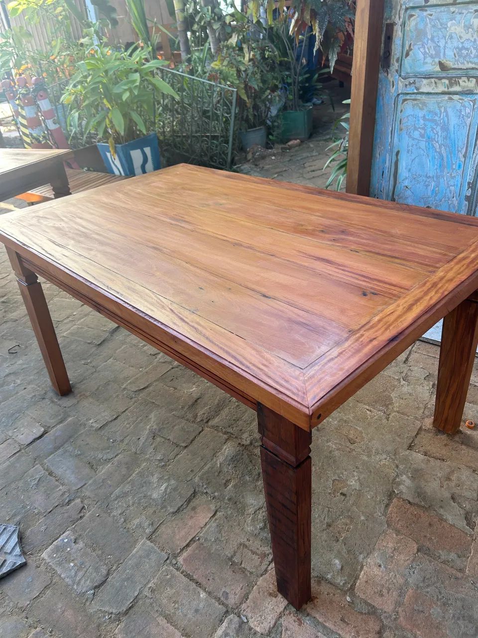 Mesa rústica de peroba rosa maciça  - Foto 2