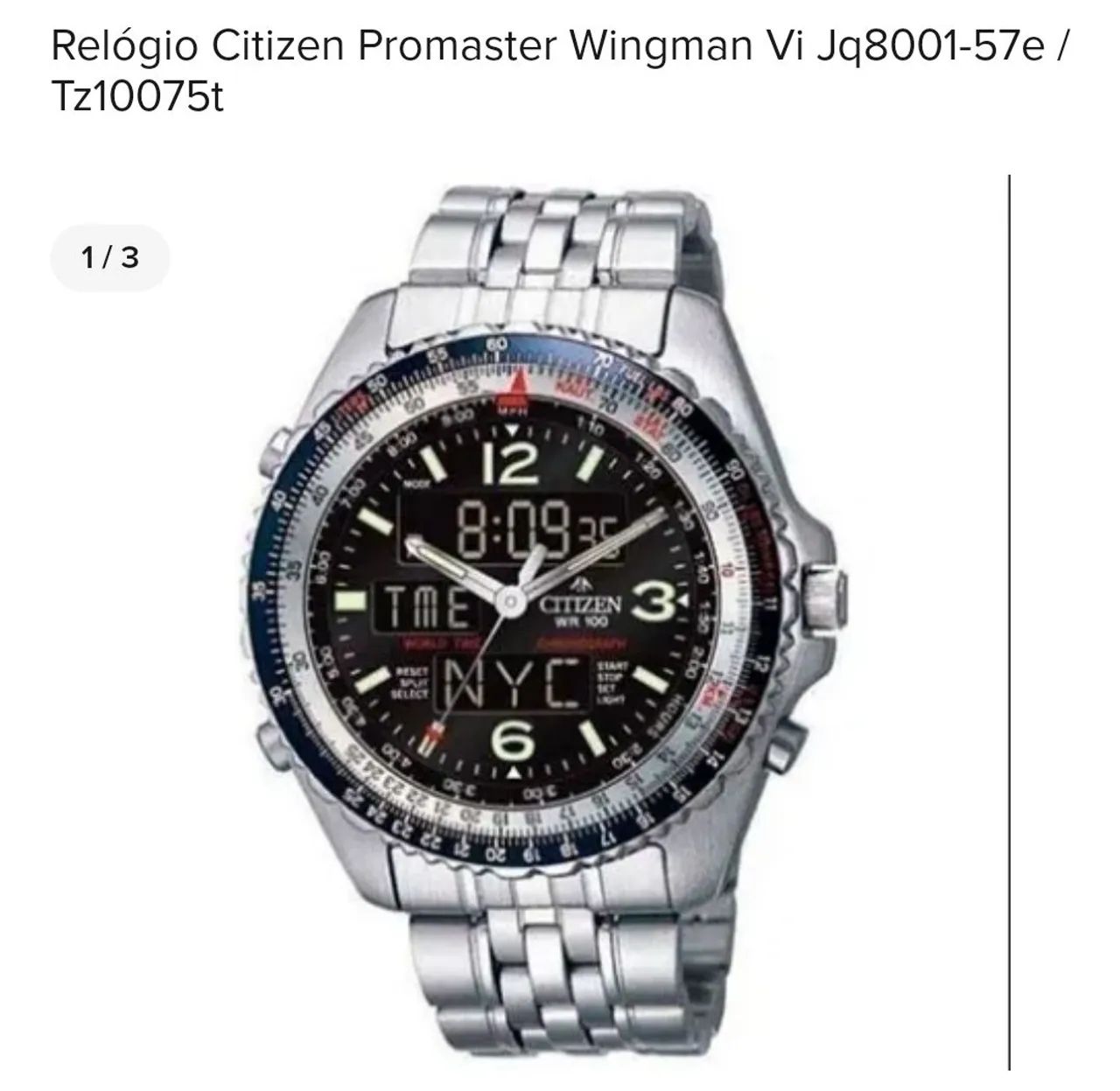 Relógio Citizen Promaster Wingman Vi Jq8001-57e /Tz10075t