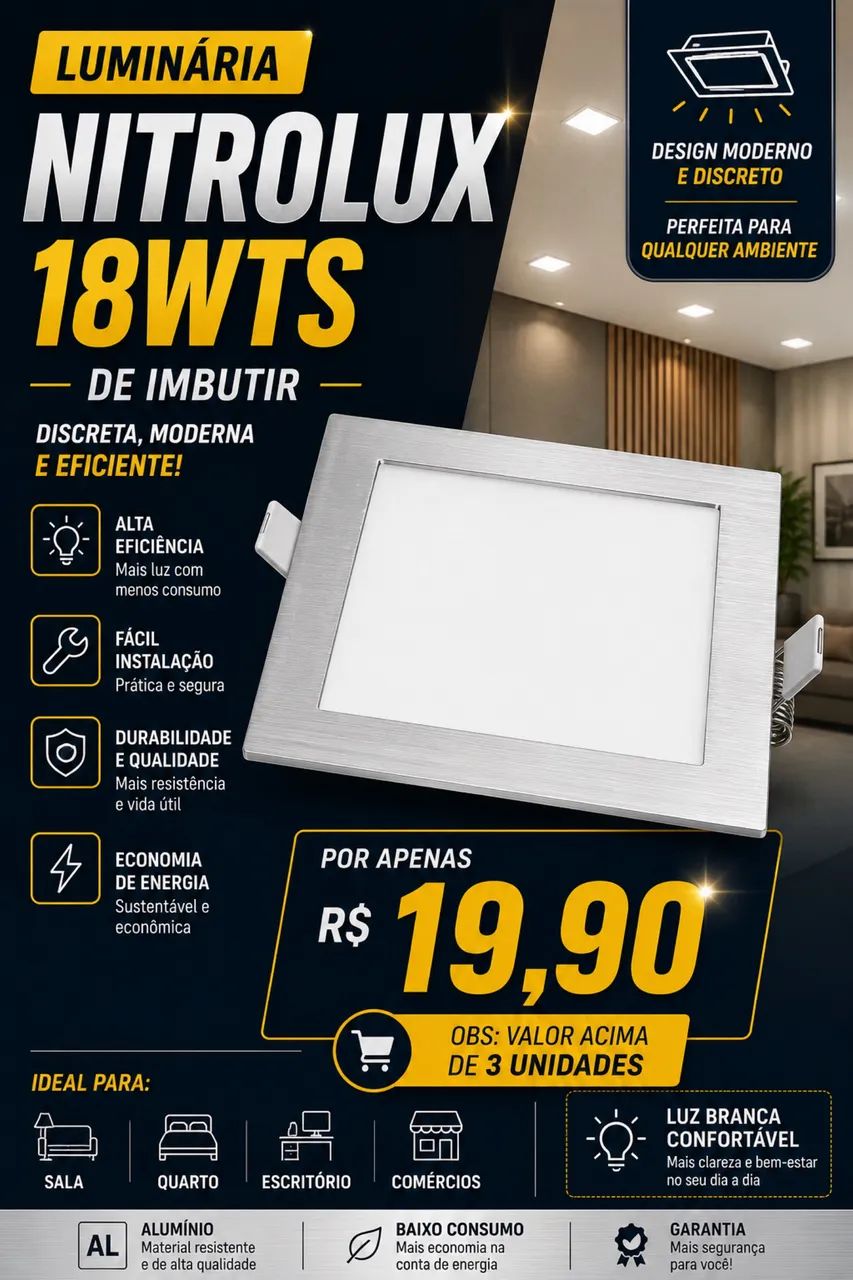 Luminária de LED Nitrolux 