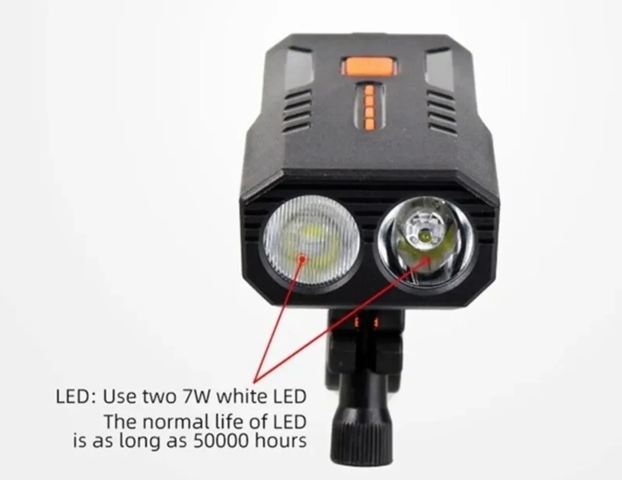 Farol reversível led bicycle lâmpada - Foto 3