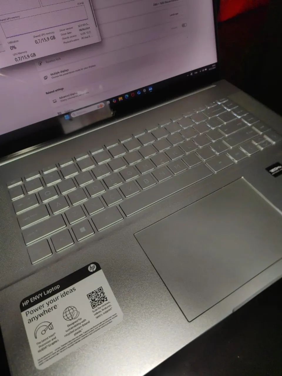 Notebook Hp Envy 16'' - Silver Com Tela Touch - Foto 5