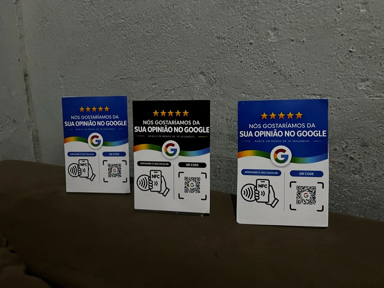 ? Placa de Avaliação Google - NFC + QR Code